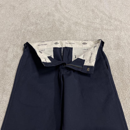 Dickies chino pants slim straight navy W32L31 Y2K chino skater style work trousers