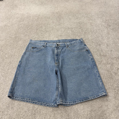 Lee baggy denim shorts y2k blue Loose skate style summer shorts