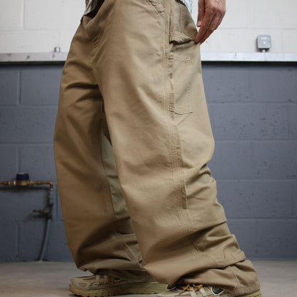 Carhartt baggy carpenter pants wide leg khaki Loose canvasy skate style cargo work pants
