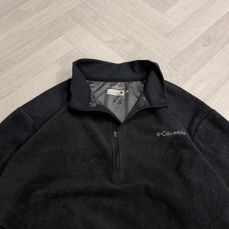 Columbia y2k 1/4 zip fleece mens black autumn pullover