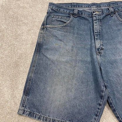 Y2k baggy Wrangler carpenter shorts skater style blue Denim wide leg summer festival jorts