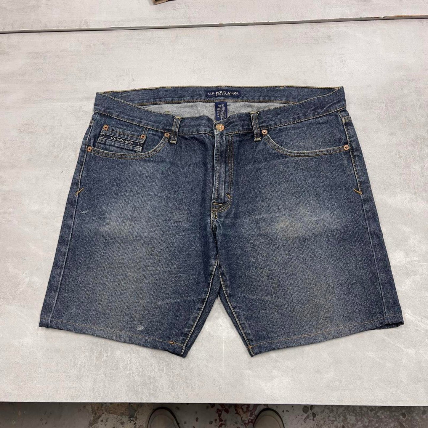 Blue US Polo Assn denim jorts W38