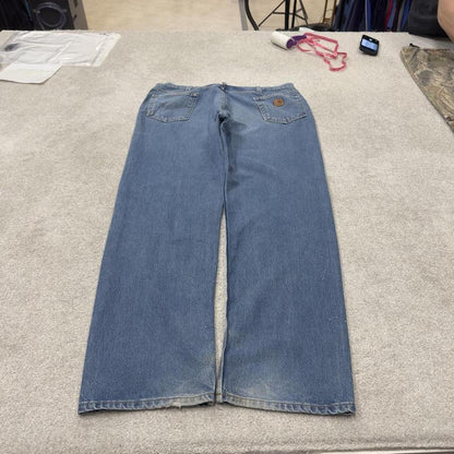 Carhartt work jeans relaxed fit blue Loose 100% cotton denim skate style work pants