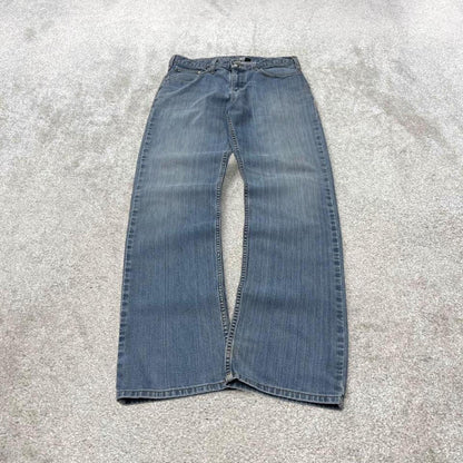 Carhartt work jeans relaxed fit blue Denim workwear pants white patch logo