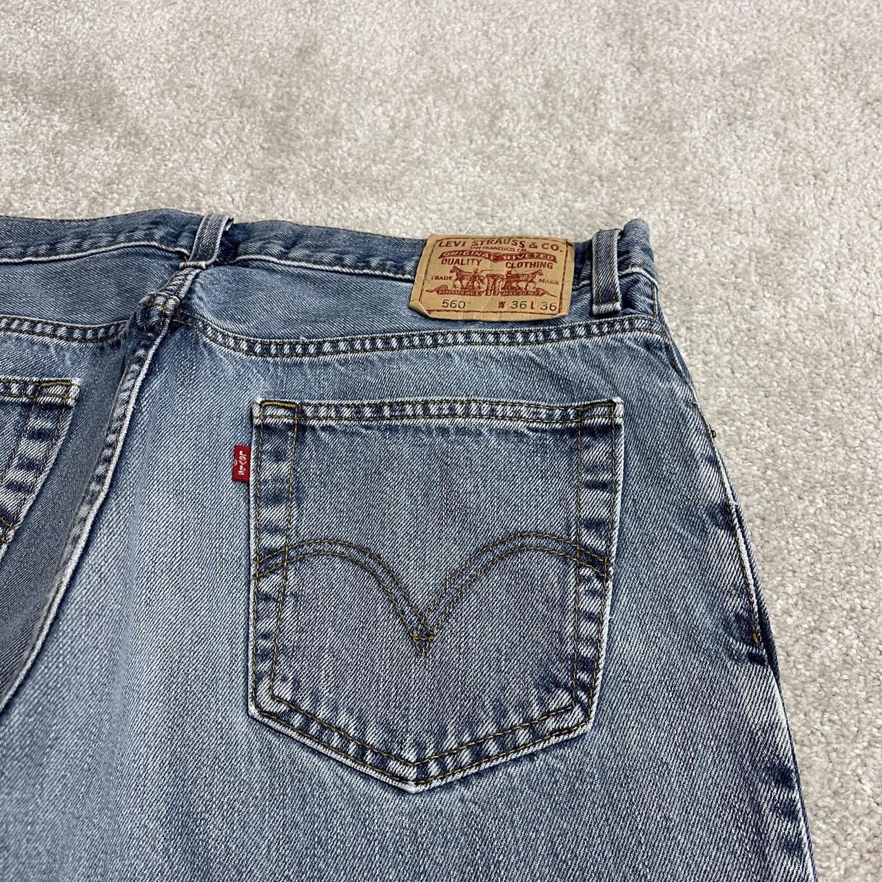 Levi's 560 baggy jeans y2k blue Wide leg comfort fit denim pants red tab logo
