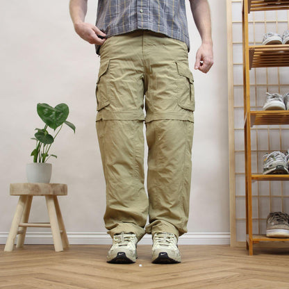 Y2K Columbia convertible technical trousers / shorts Floaty lightweight packable trouser shorts