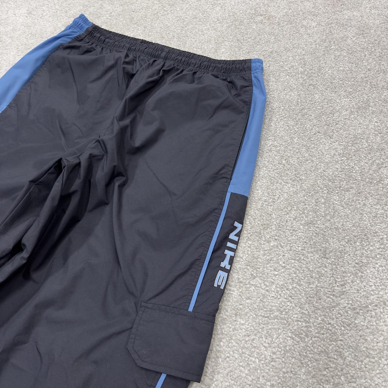 Vintage Nike baggy tracksuit bottoms wide leg Y2K black XL Wide leg 2000s style track pants