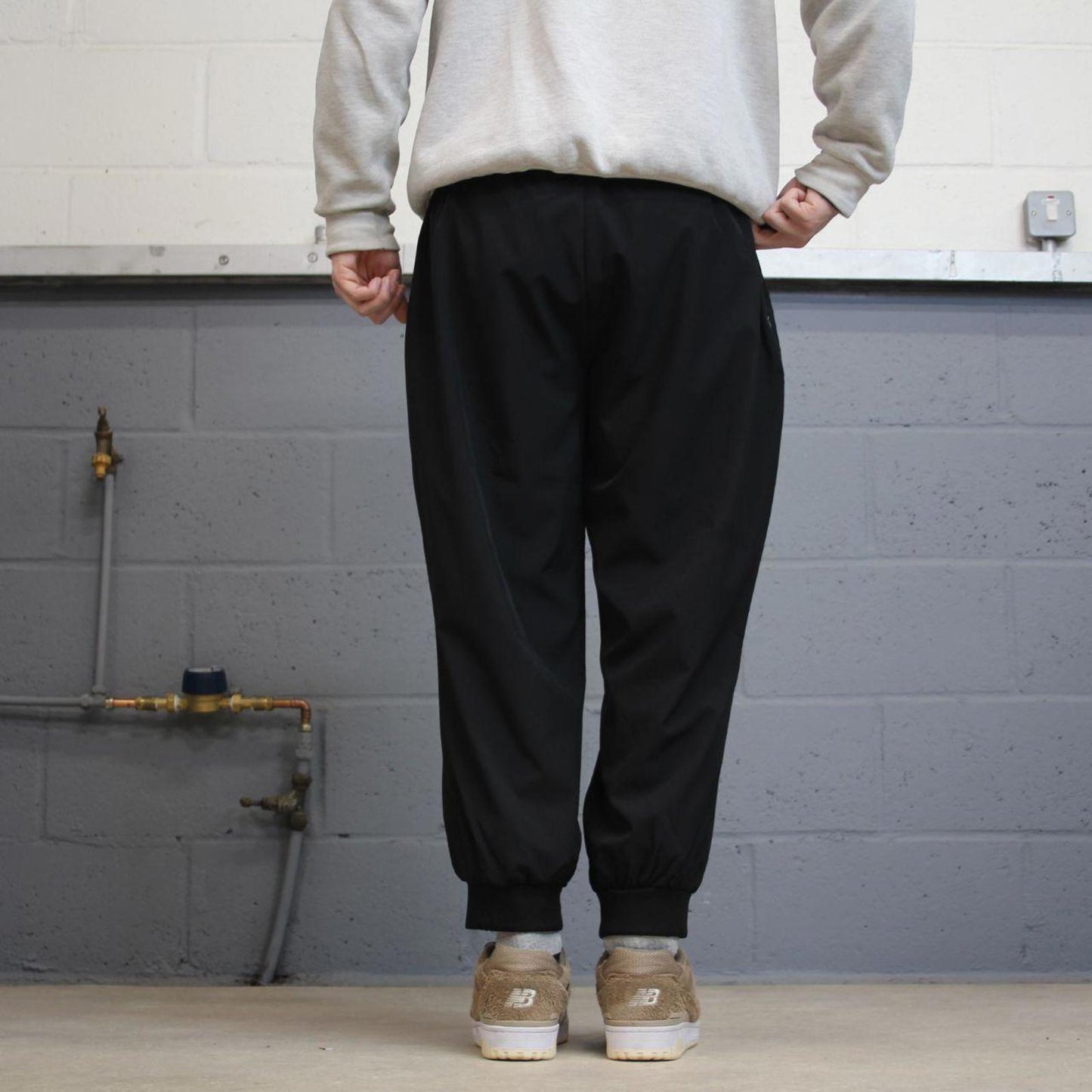 Black FILA trackies 16 loose y2k style joggers adjustable print logo track pants