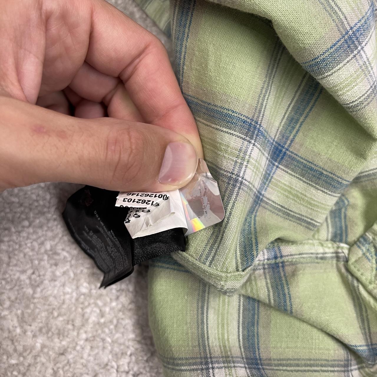 North face checkered short sleeve shirt y2k green TNF surf style check shirt summer festival