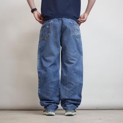 Mens vintage Carhartt jeans W42 L32 blue relaxed denim 90s style FR jeans