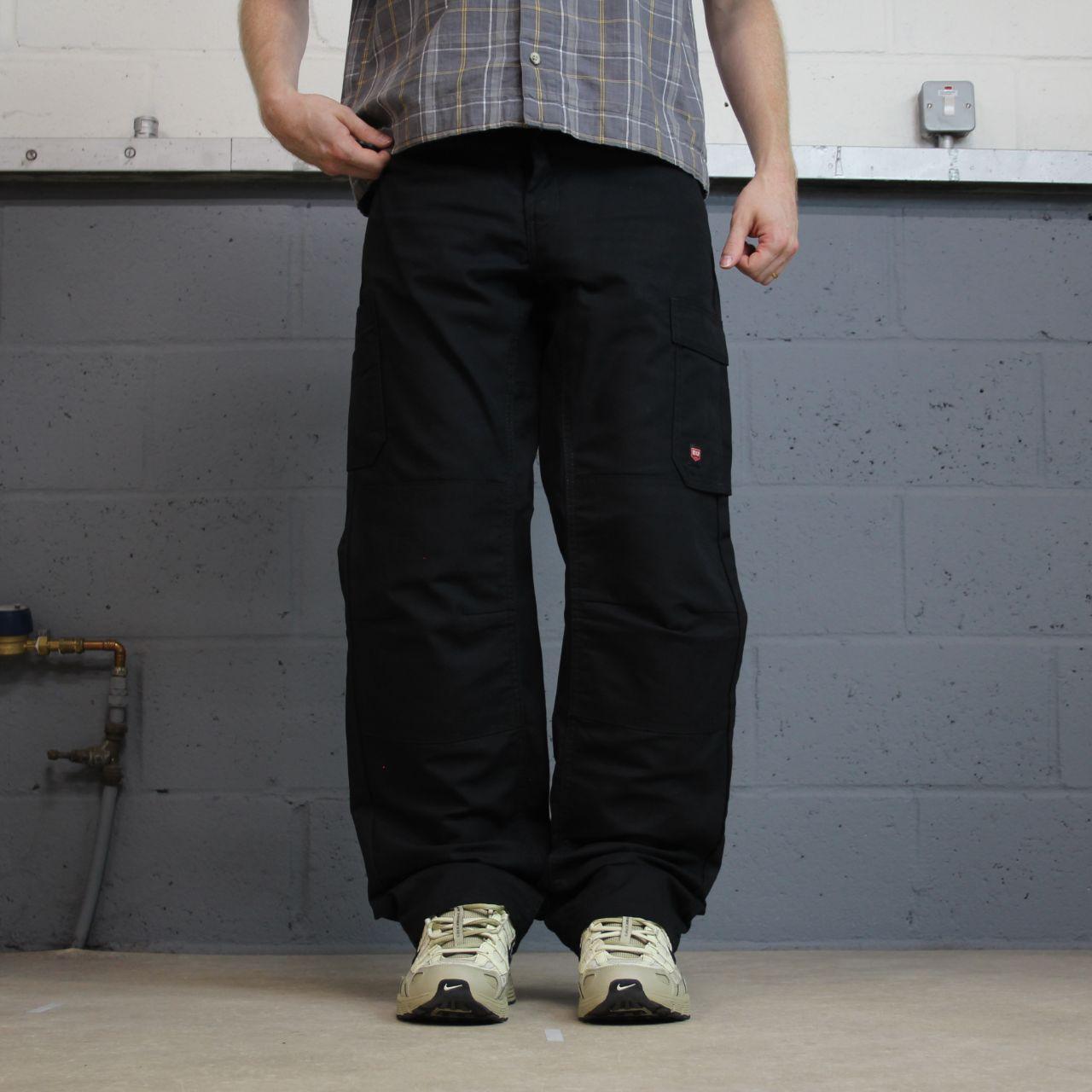 Red Kap baggy double knee cargo pants y2k Loose wide leg skater work pants