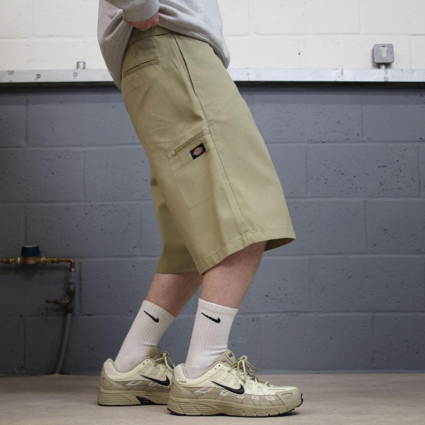 Dickies baggy carpenter shorts khaki Twill chino skater style shorts wide long leg