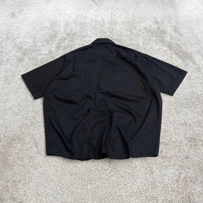 Wrangler boxy short sleeve shirt black Boxy surf style shirt summer festival