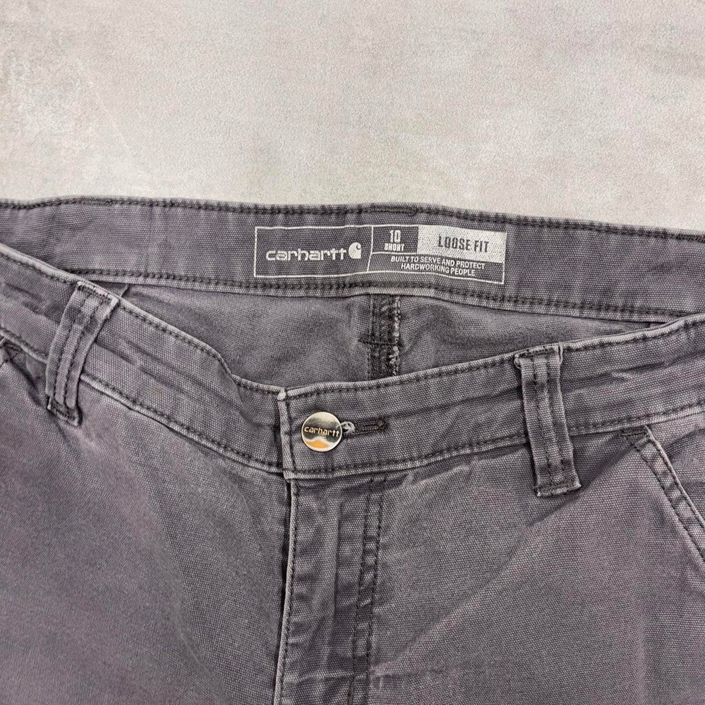 Grey Carhartt carpenter jeans size 10 W32L30 women's y2k 90s style cargos