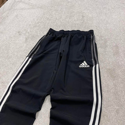 Y2k Adidas tracksuit bottoms Small mens black joggers casual sports gym wear track pants side stripe