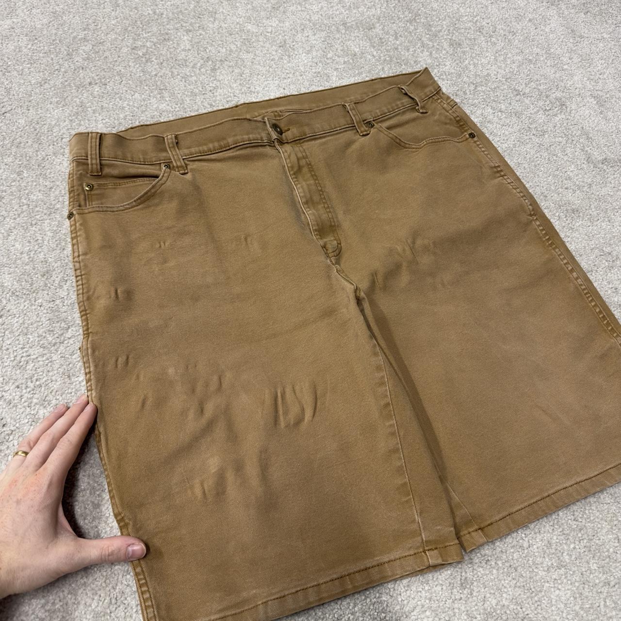 Dickies carpenter shorts y2k cargo tan Loose canvas skate style cargo shorts