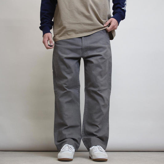 Dickies carpenter jeans W42 L30 Grey cargo skater trousers with patch logo