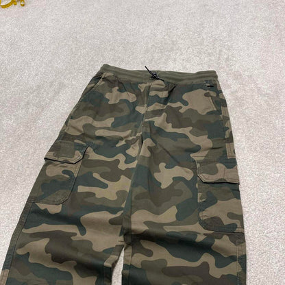 Y2K Sonoma camo cargo pants green Technical camouflage cuffed utility trousers