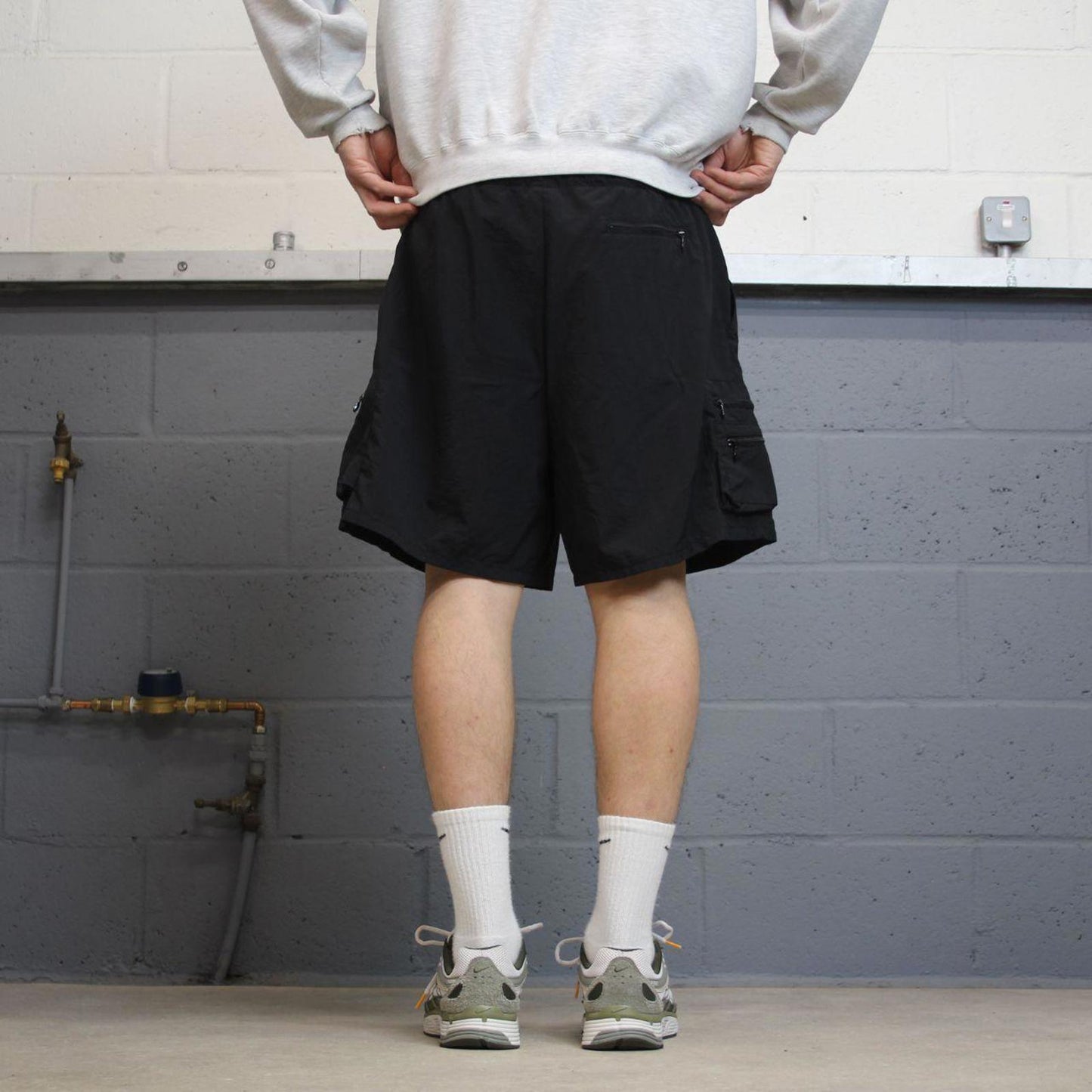 Y2K Columbia Cargo summer shorts black Loose utility festival tech shorts