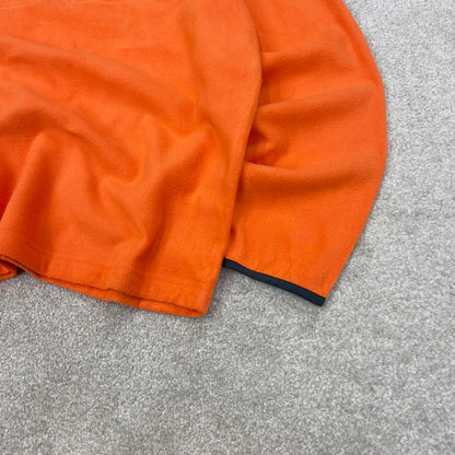 Orange Starter technical fleece Medium 1/4 zip up y2k 00s style autumn wear