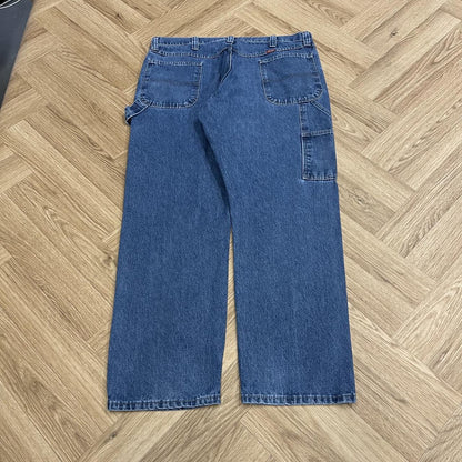 Vintage Wrangler baggy carpenter jeans y2k Loose fit denim utility workwear skate trousers