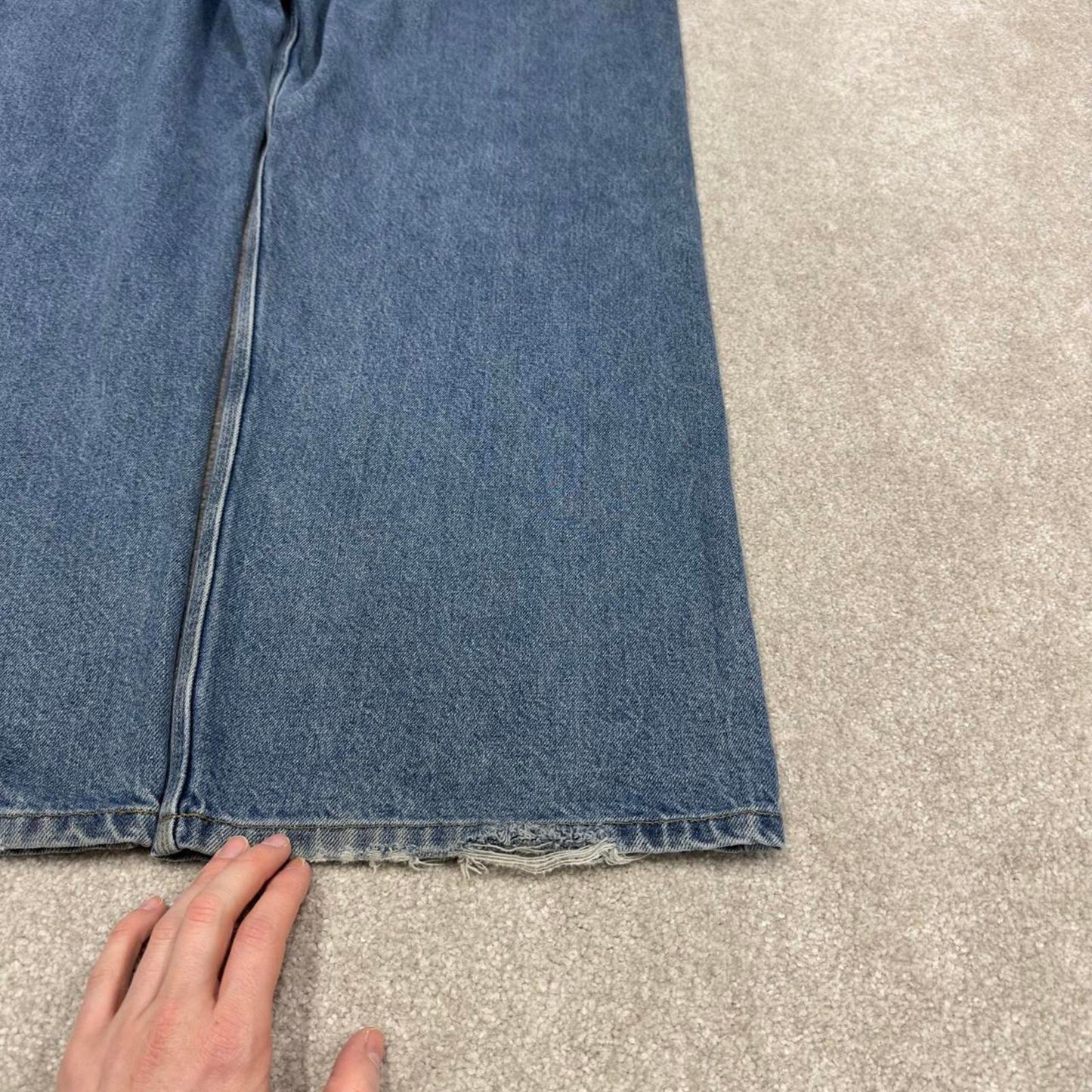 Y2K baggy Carhartt denim jeans blue Loose fit baggy skate style workwear pants