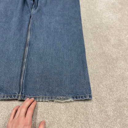 Y2K baggy Carhartt denim jeans blue Loose fit baggy skate style workwear pants