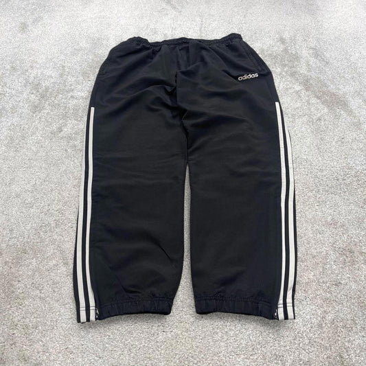00s Adidas tracksuit bottoms black XXL loose y2k style sportswear track pants gym wear