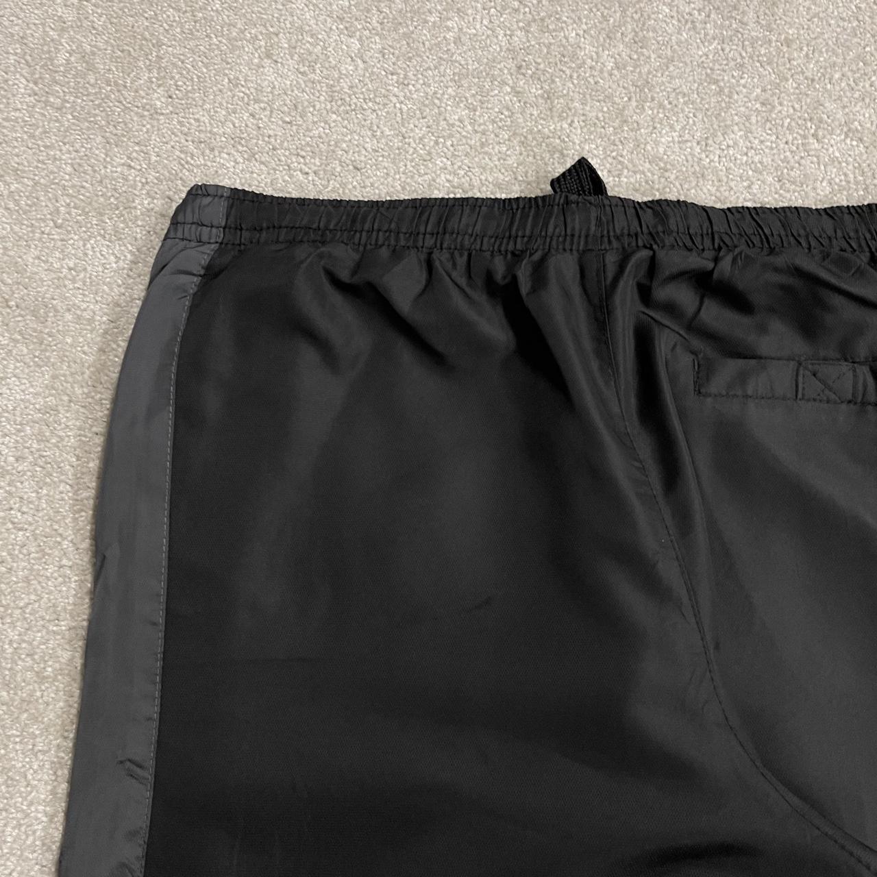 Y2K Starter tracksuit bottoms loose black Small mesh lined side stripe drawstring track pants
