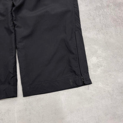 Baggy Nike Trackies M Black y2k 00s style loose wide leg joggers swoosh logo soft lining