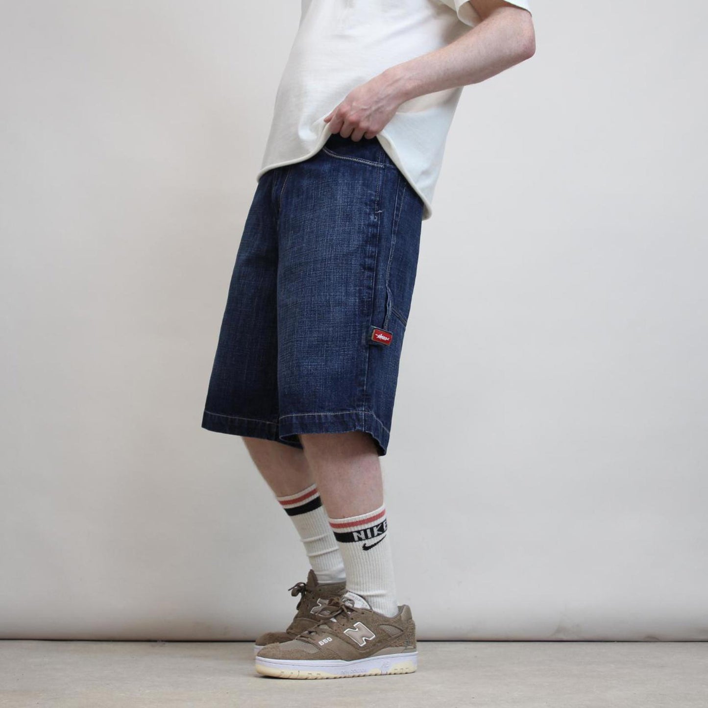 JNCO Serpent 8 Ball shorts W32 loose denim skater 90s style large design hip hop