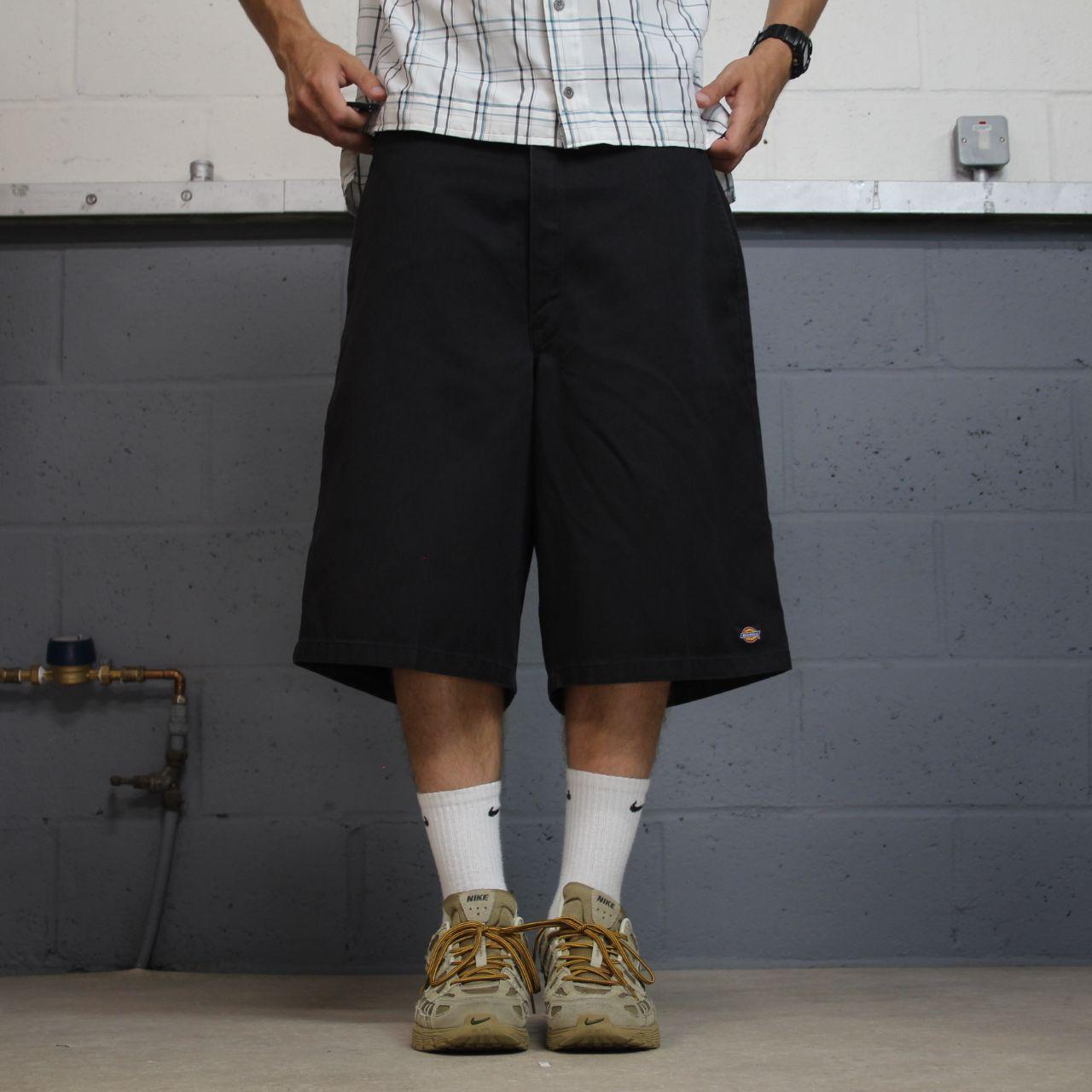 Dickies carpenter chino shorts black Loose long leg skater / surf shorts festival