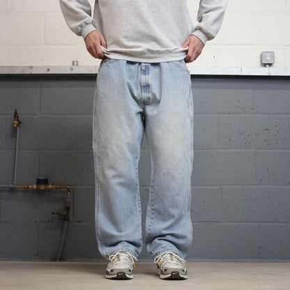 Vintage Y2k Dickies skate jeans blue Loose 5 pocket denim workwear pants