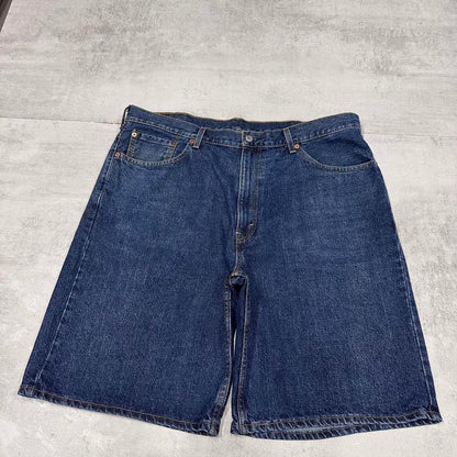 Baggy Levi's 550 jorts W40 blue denim skater style red tab logo shorts