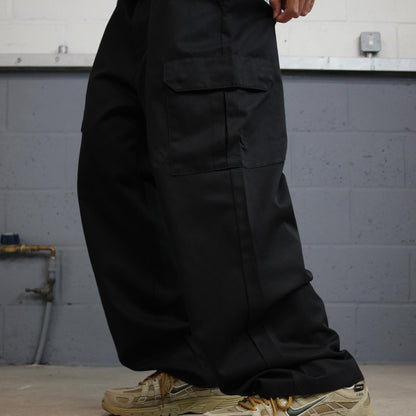 Red Kap vintage baggy cargo pants y2k black Wide leg 2000s style skater work pants