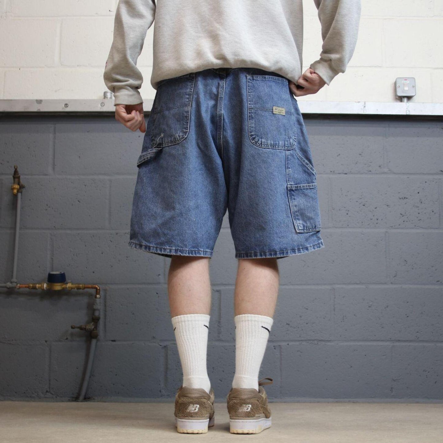 Y2k Wrangler carpenter shorts summer blue Loose 100% cotton jorts summer festival