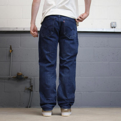 Blue Levis 505 jeans W36L32 straight fit denim skate style pants red tab logo