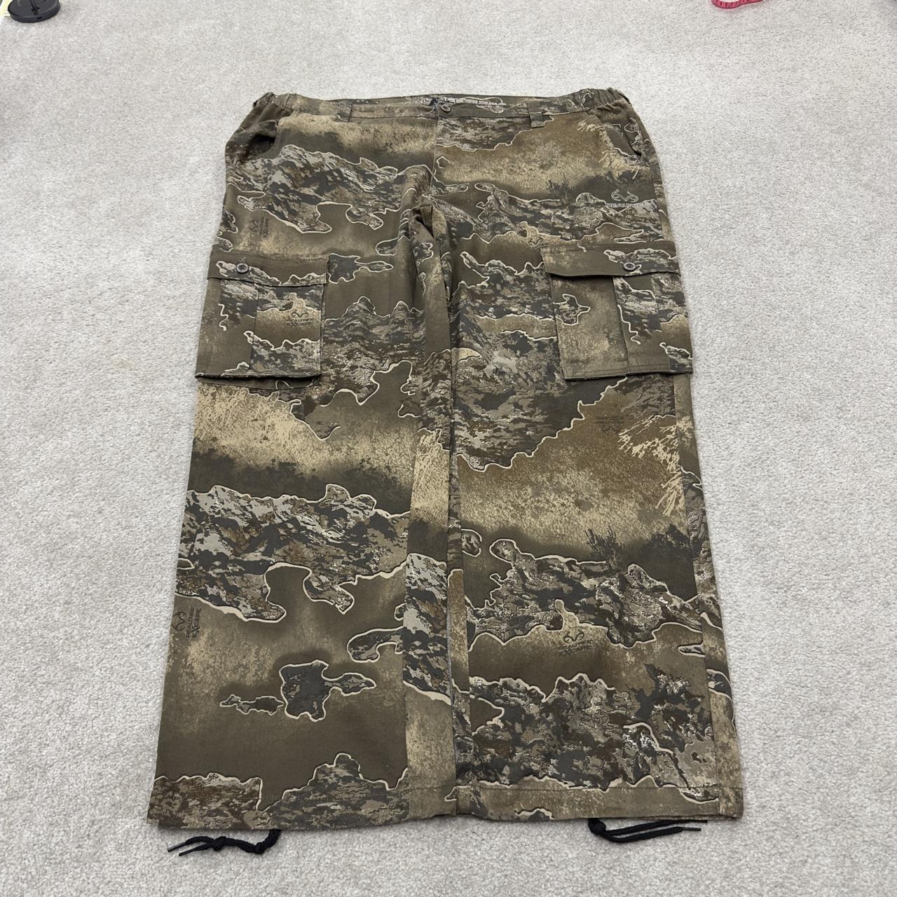Baggy realtree camo cargo pants wide leg Y2K XXL khaki Wide leg camouflage pattern utility trousers