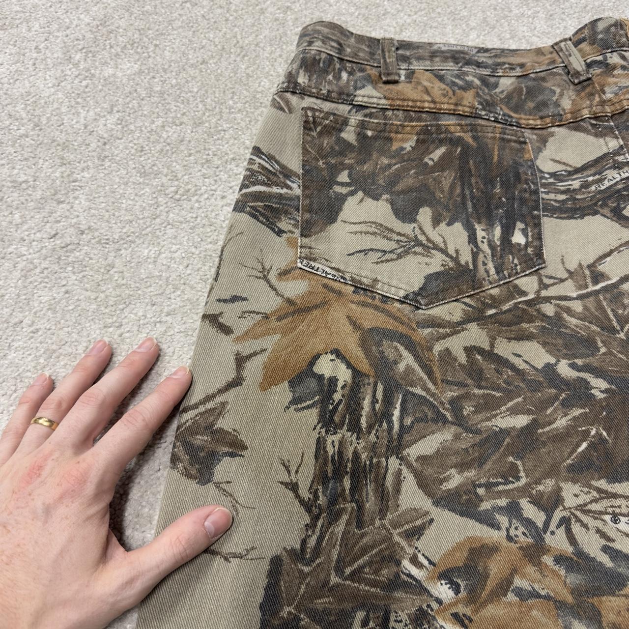 Vintage Duxbak Realtree camo jeans W36L31 khaki 5 pocket loose leg camouflage hunting style pants