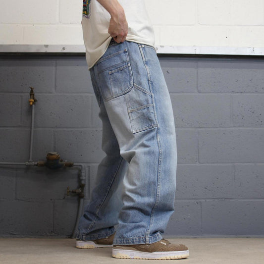 Vintage Baggy Phat Farm carpenter jeans W36L30 tape detail y2k style baggy cargos