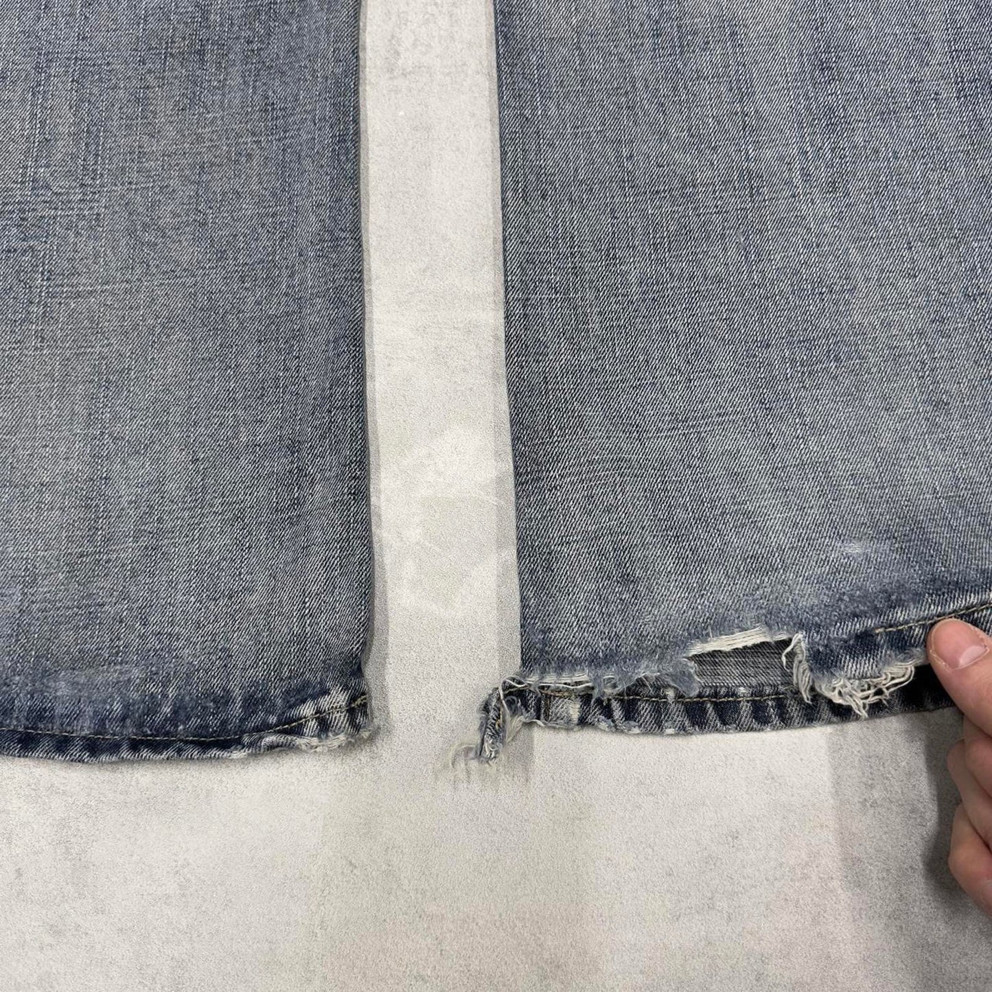 Blue Route 66 baggy skate jeans W38L30 loose denim embroidered y2k style pants big stitch design
