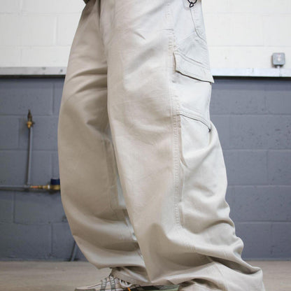 Y2K baggy Wrangler carpenter pants beige Loose wide leg skater style cargo pants
