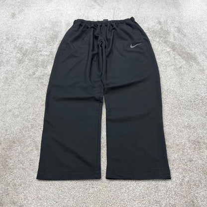 00s Nike tracksuit bottoms y2k XXL black joggers print Swoosh logo gym wear trackies