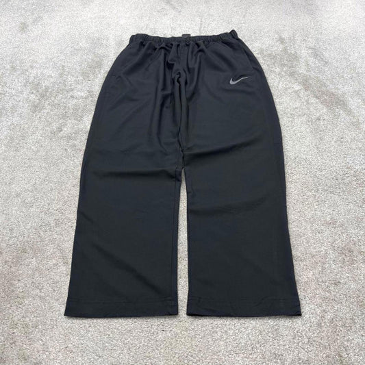 00s Nike tracksuit bottoms y2k XXL black joggers print Swoosh logo gym wear trackies