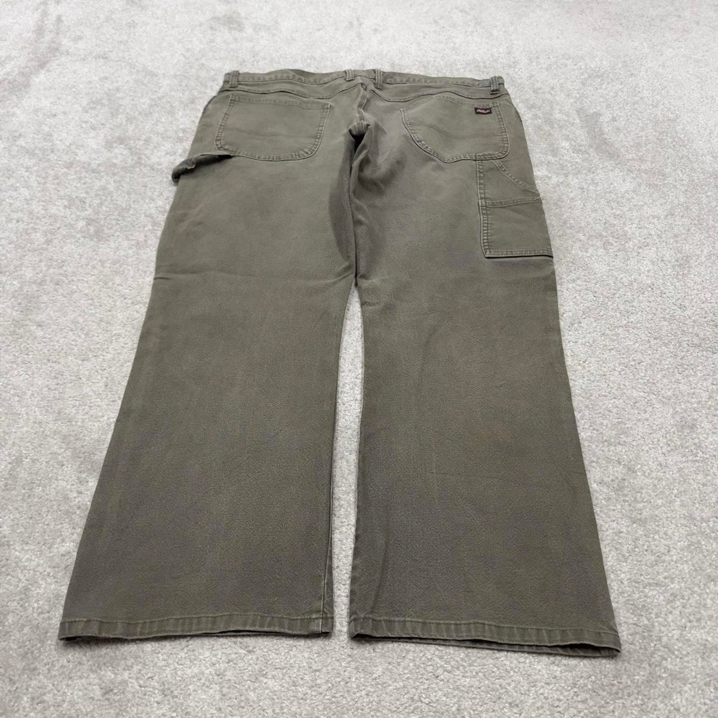 Dickies carpenter skater jeans W40L29 90s skate style green thick canvas cargos