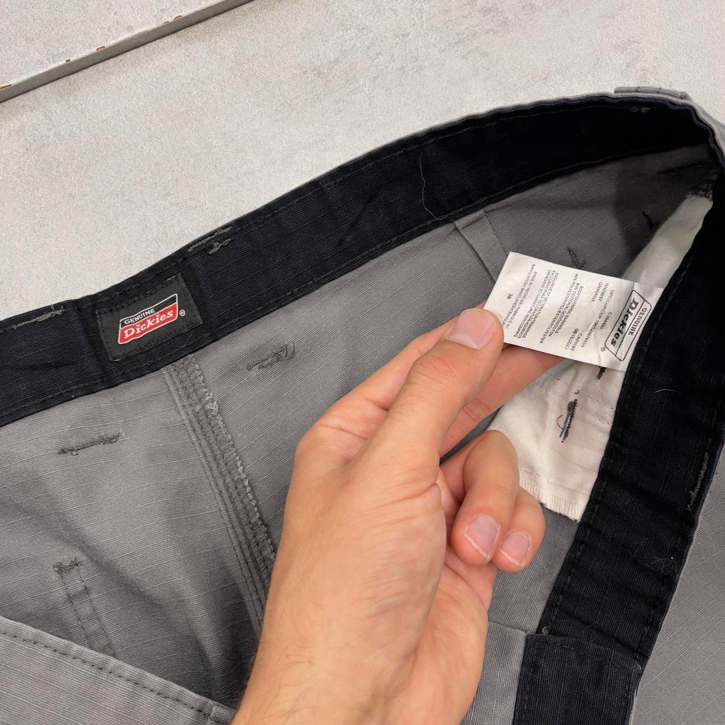 Grey baggy Dickies cargo shorts W32