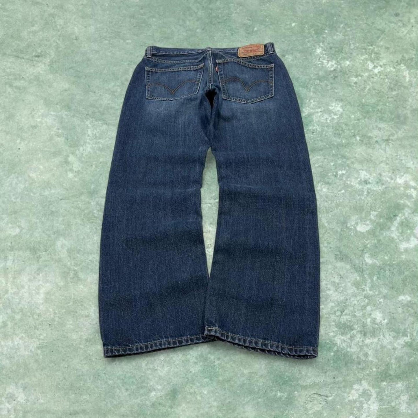 Y2k Levi's 505 jeans straight leg blue Casual denim pants red tab logo