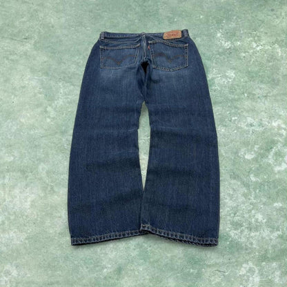 Y2k Levi's 505 jeans straight leg blue Casual denim pants red tab logo