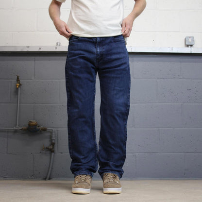 Blue Levis 505 jeans W36L32 straight fit denim skate style pants red tab logo