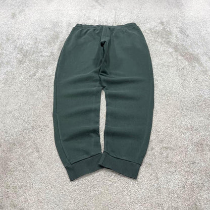 Adidas sweatpants green cuffed joggers Slim sporty embroidered tracksuit bottoms